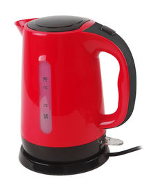 Bouilloire de ébullition de thé de l'eau électrique en plastique lisse rouge de bouilloire avec la lumière bleue de LED