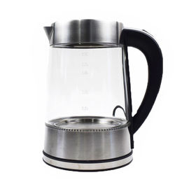 1500W dégagent la bouilloire en verre en verre électrique d'eau chaude de la bouilloire de thé 220v avec le couvercle démontable